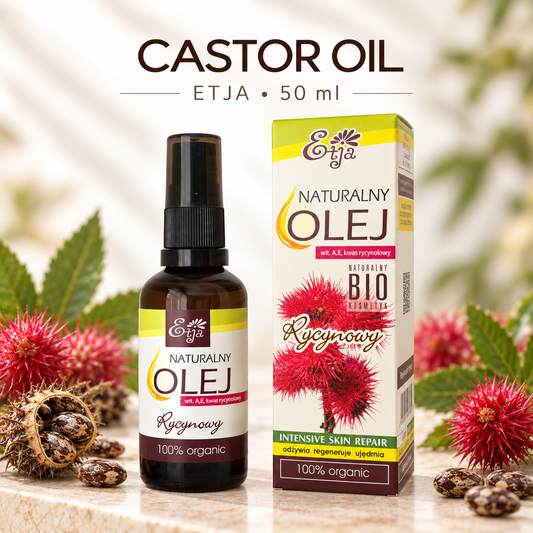 ETJA Castor Oil BIO 50ml – Cold-Pressed & Unrefined
