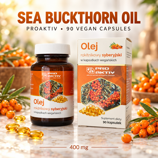ProAktiv Sea Buckthorn Oil 400mg – 90 Vegan Capsules