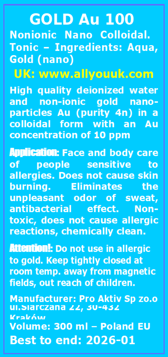 Non-Ionic Colloidal Gold Nano Au100 10ppm
