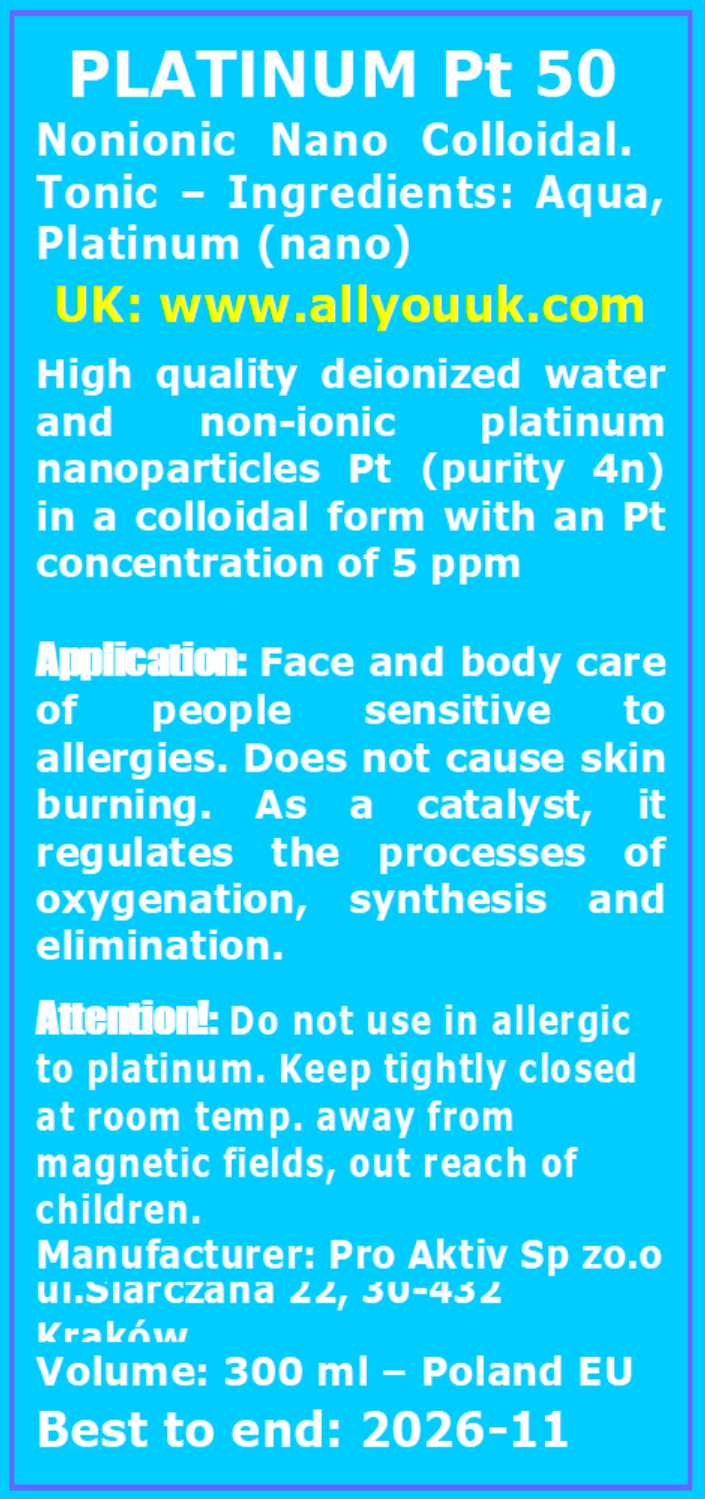 Non-Ionic Colloidal Platinum Nano Pt50 5ppm