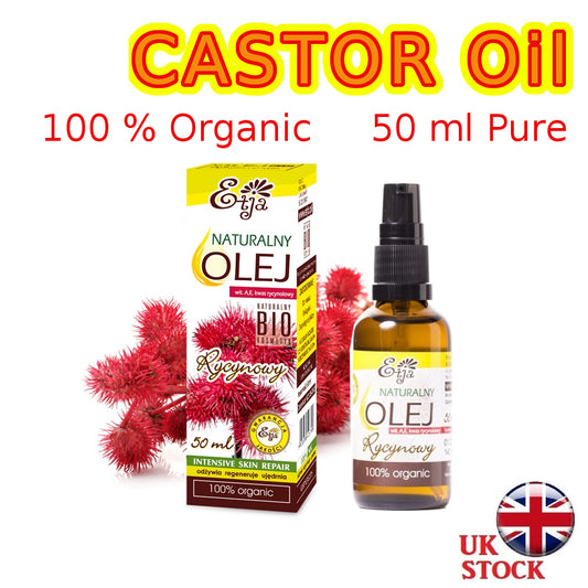 Castor Oil Pure Organic 100% BIO Ricinus Olej Rycynowy 50 ml