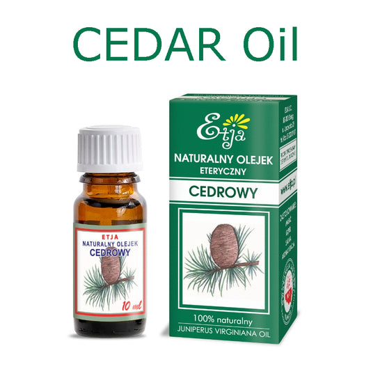 Cedar Essential Oil Pure Organic 100% Olejek Cedrowy 10 ml