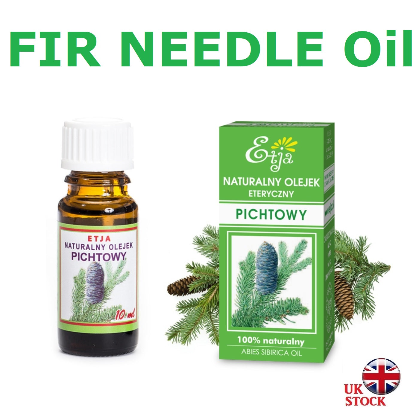 Fir Needle Essential Oil Pure Organic 100% Olejek Pichtowy 10 ml