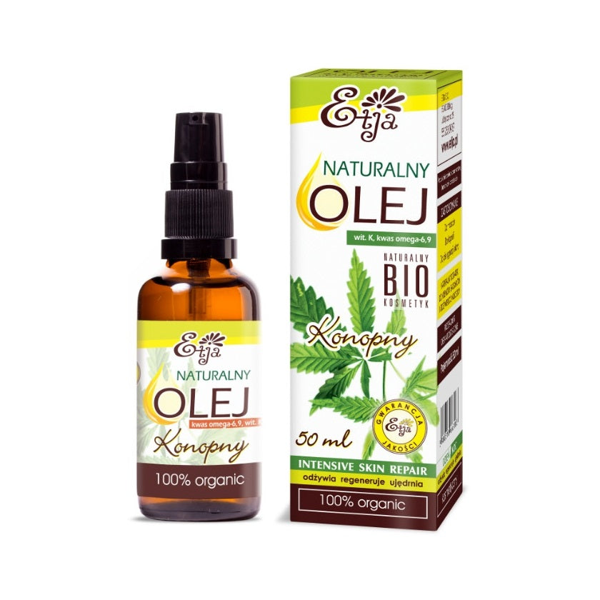 ETJA Hemp Seed Oil BIO 50ml – Cold-Pressed & Unrefined