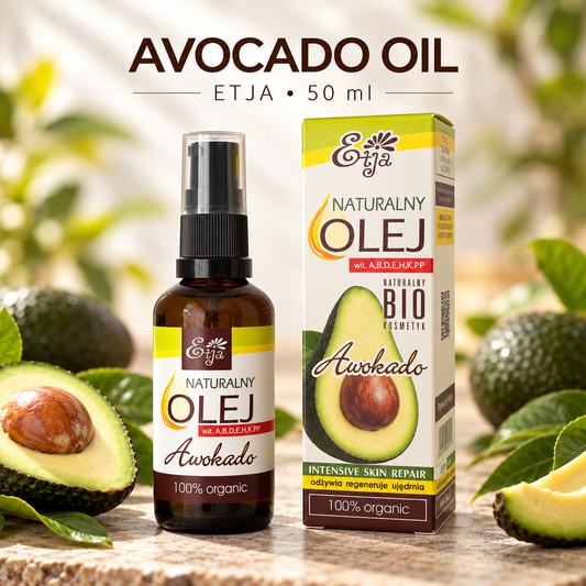 ETJA Avocado Oil BIO 50ml – Cold-Pressed & Unrefined