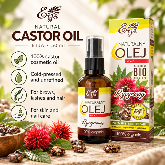 ETJA Castor Oil 50ml infographic