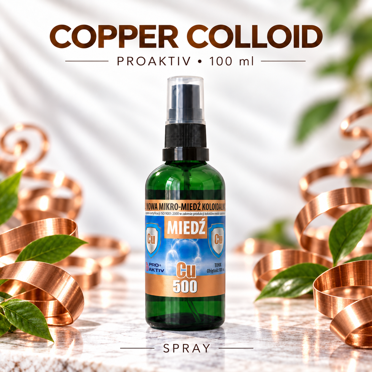 ProAktiv Colloidal Copper Spray Cu500 50ppm – 100ml