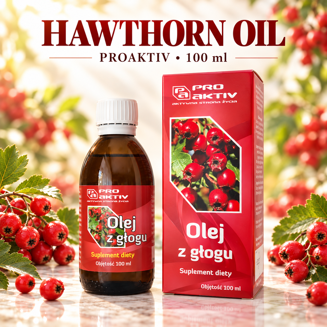 ProAktiv Hawthorn Oil 100ml – Cold-Pressed & Unrefined