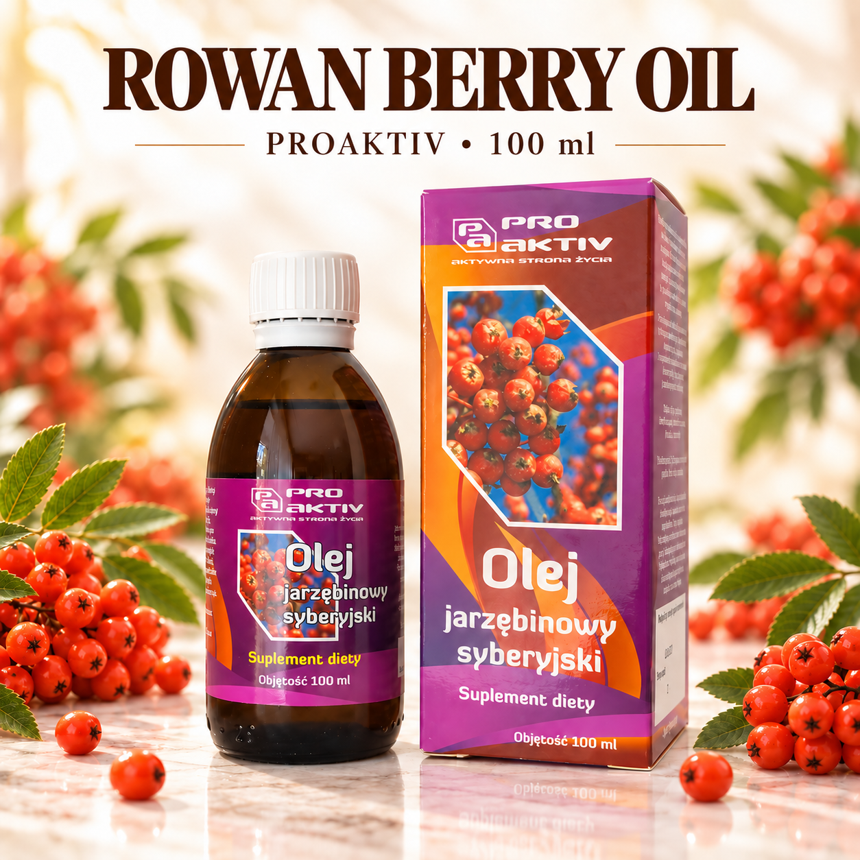 ProAktiv Siberian Rowanberry Oil 100ml – Cold-Pressed & Unrefined