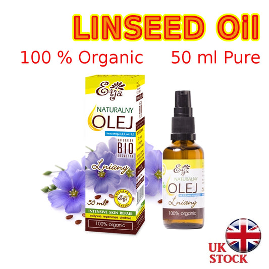 Linseed Oil Pure Organic 100% BIO Olej Lniany 50 ml