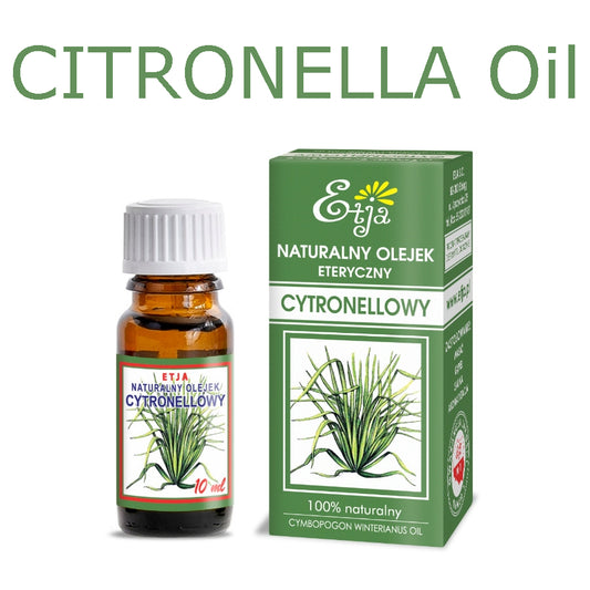 Citronella Essential Oil Pure Organic 100% Olejek Cytronellowy 10 ml