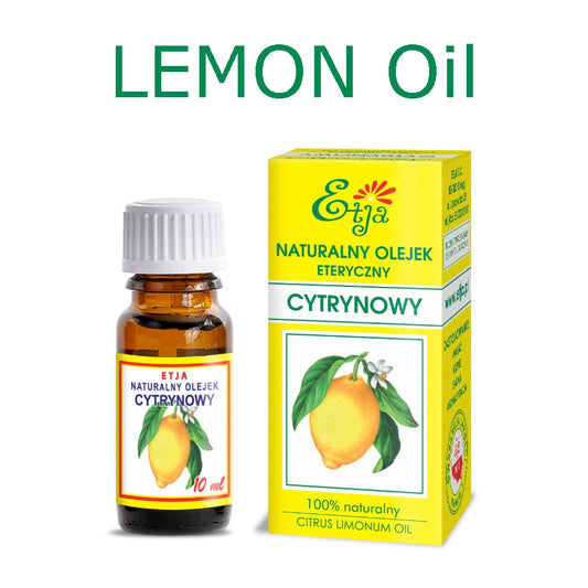 Lemon Essential Oil Pure Organic 100% Olejek Cytrynowy 10 ml