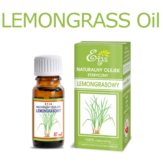 Lemongrass Essential Oil Pure Organic 100% Olejek Lemongrasowy 10 ml
