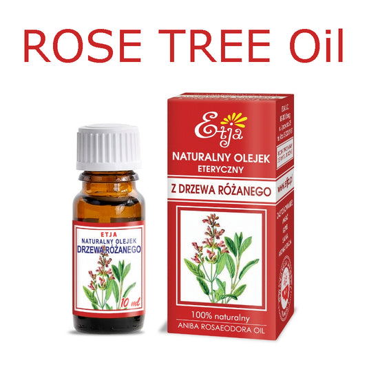 Rose Tree Essential Oil Pure Organic 100% Olejek z Drzewa Różanego 10 ml