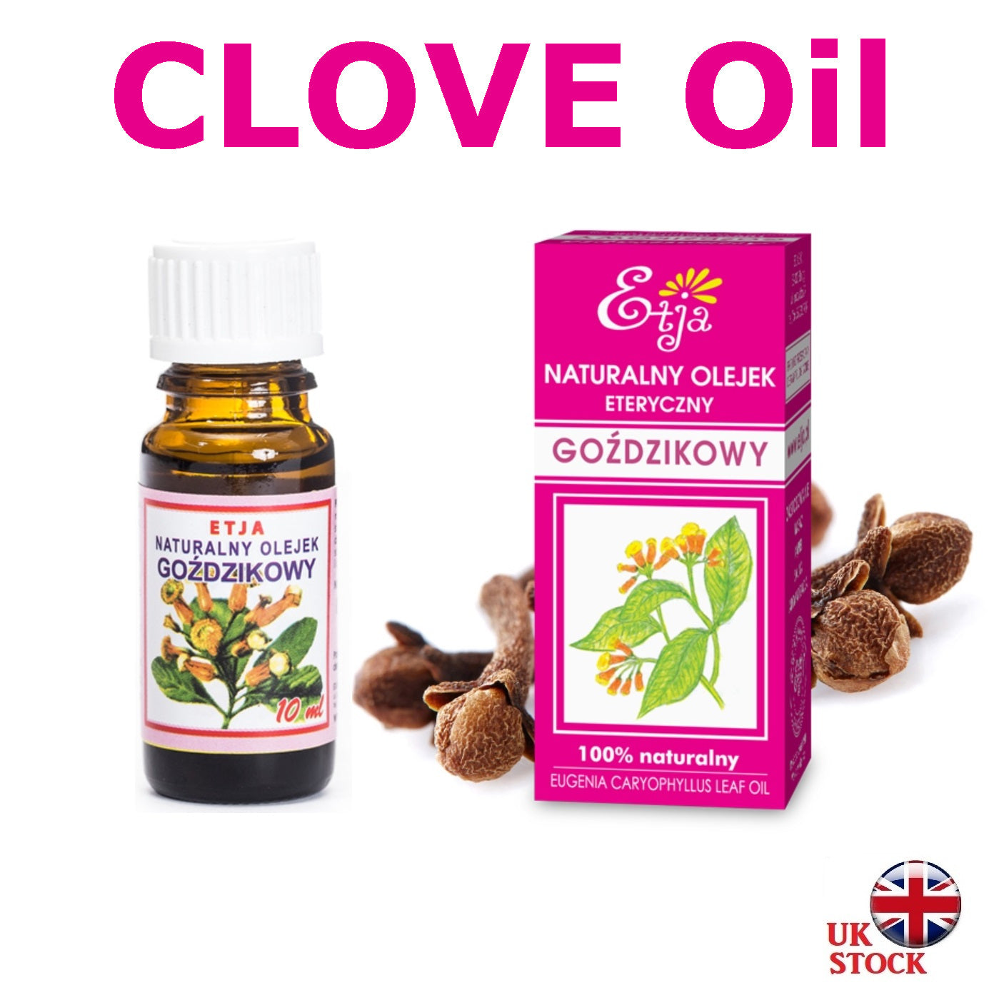 Clove Essential Oil Pure Organic 100% Olejek Gozdzikowy 10 ml
