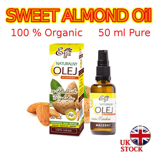 Sweet Almond Oil Pure Organic 100% BIO Olej ze Słodkich Migfdałów 50 ml