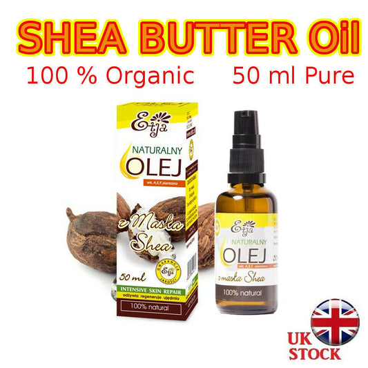 Shea Butter Oil Pure Organic 100% BIO Olej z Masła Shea 50 ml