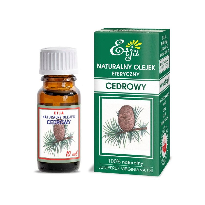 Cedar Essential Oil Pure Organic 100% Olejek Cedrowy 10 ml